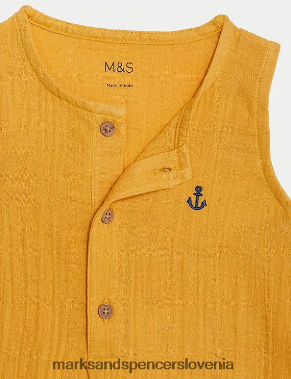 hlače iz čistega bombaža bakreno porjavelost Marks & Spencer oblačila uniseks 6T8F6X7572
