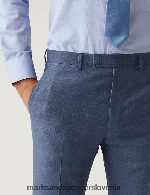 kariraste hlače slim fit iz čiste volne lahke letalske sile Marks & Spencer oblačila uniseks 6T8F6X5181
