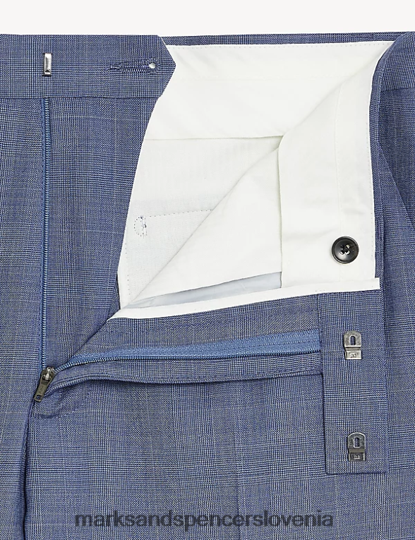 kariraste hlače slim fit iz čiste volne lahke letalske sile Marks & Spencer oblačila uniseks 6T8F6X5181