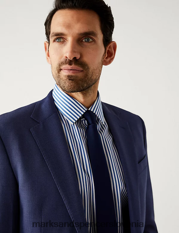 navaden suknjič iz čiste volne modra Marks & Spencer oblačila uniseks 6T8F6X5750