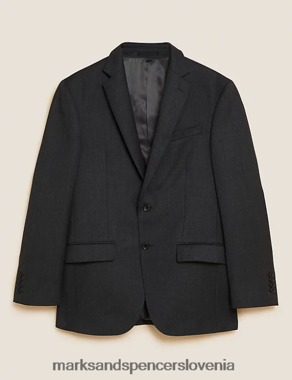 navaden suknjič iz čiste volne oglje Marks & Spencer oblačila uniseks 6T8F6X6127