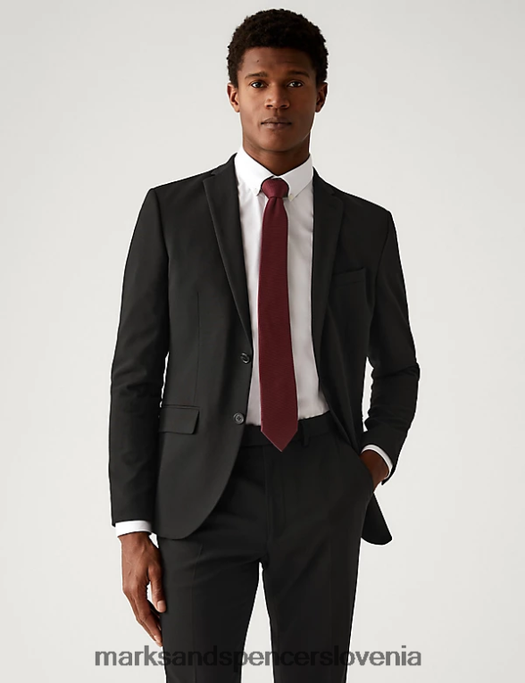 skinny fit suknjič Črna Marks & Spencer oblačila uniseks 6T8F6X5636