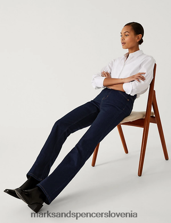 eva bootcut kavbojke indigo mešanica Marks & Spencer oblačila uniseks 6T8F6X483
