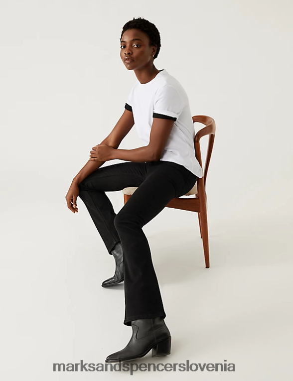 eva bootcut kavbojke črna mešanica Marks & Spencer oblačila uniseks 6T8F6X862