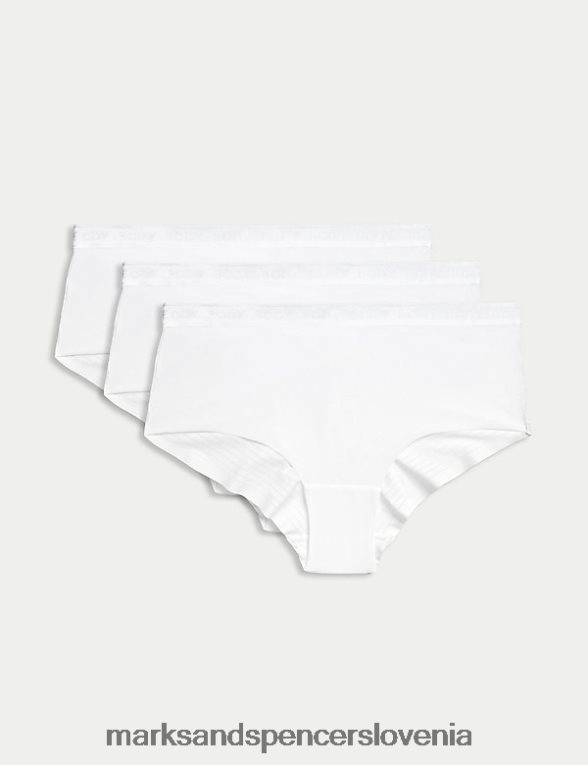 3pk body opredeljuje kratke hlače z nizko postavo bela Marks & Spencer oblačila uniseks 6T8F6X4334