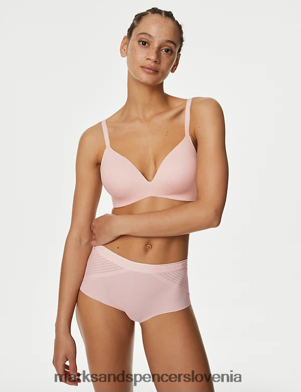 3pk body opredeljujejo kratke hlače z visoko postavo nežno roza Marks & Spencer oblačila uniseks 6T8F6X3841