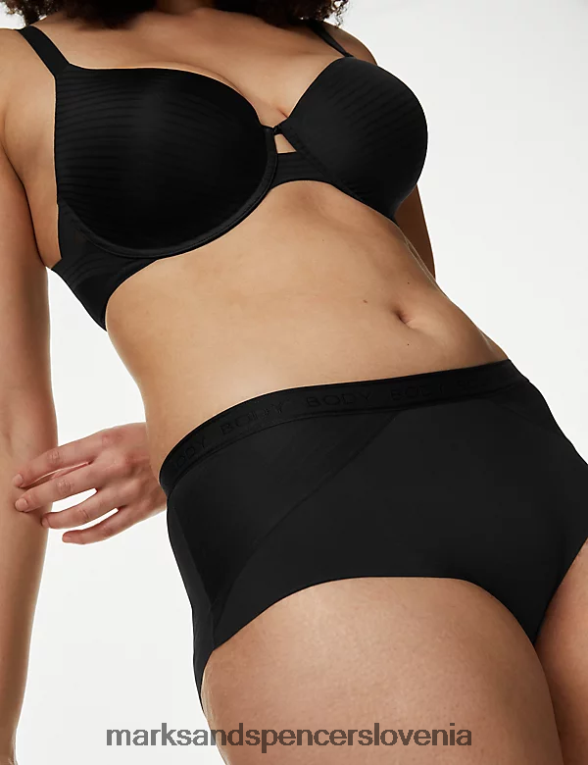 3pk body opredeljujejo kratke hlače z visoko postavo Črna Marks & Spencer oblačila uniseks 6T8F6X4226