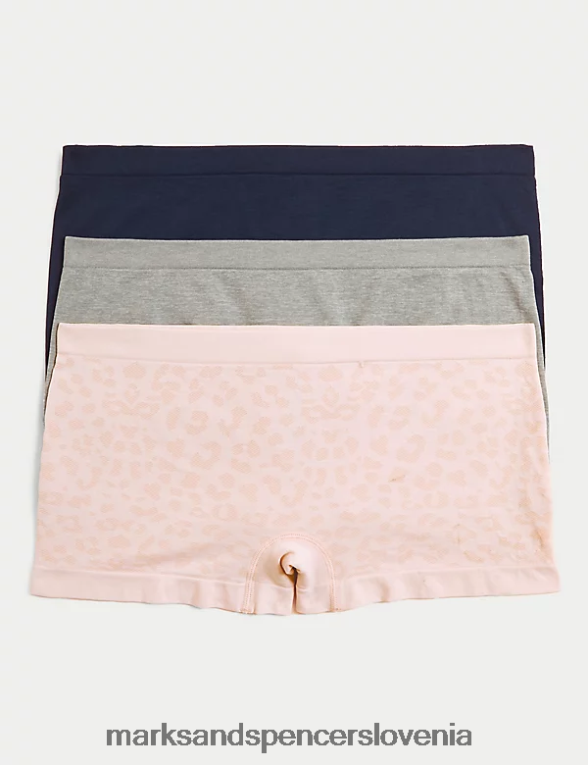 3pk brezšivne kratke hlače z nizkim pasom svetlo roza mešanica Marks & Spencer oblačila uniseks 6T8F6X3768