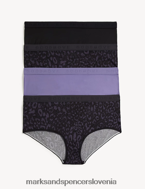 4pk no vpl kratke hlače z visokim pasom vijolična mešanica Marks & Spencer oblačila uniseks 6T8F6X4276