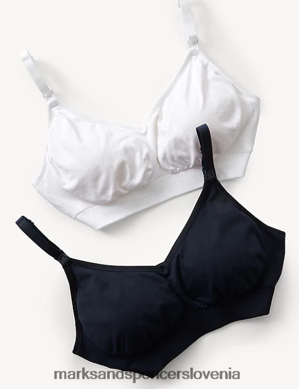 2pk brezšivni nedrčki za dojenje s polnimi košaricami mornarska mešanica Marks & Spencer oblačila uniseks 6T8F6X4601