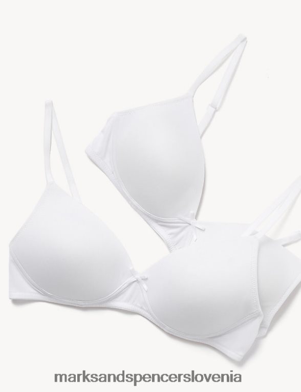 2pk prvi nedrčki brez žic bela Marks & Spencer oblačila uniseks 6T8F6X4147