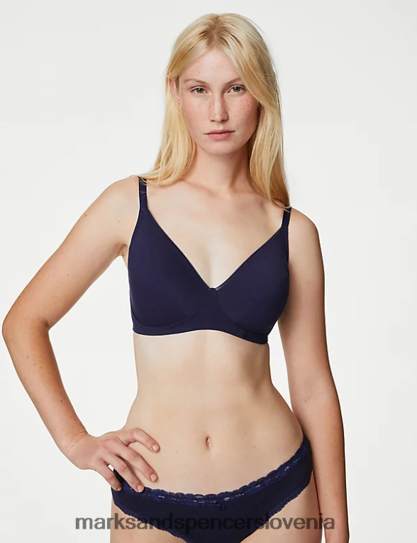 3pk bombažni nedrčki s polnimi košaricami mornarska mešanica Marks & Spencer oblačila uniseks 6T8F6X3918