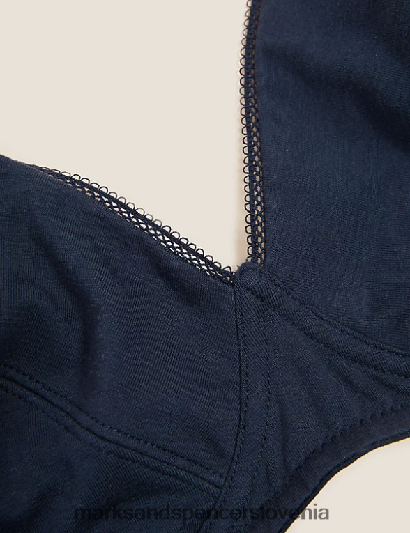 3pk bombažni nedrčki s polnimi košaricami mornarska mešanica Marks & Spencer oblačila uniseks 6T8F6X3918