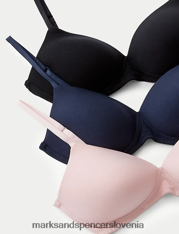 3pk nedrčki s kratkimi rokavi nežno roza Marks & Spencer oblačila uniseks 6T8F6X3974