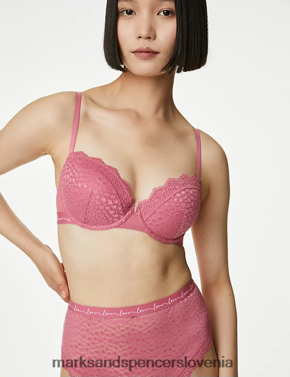 3pk nedrčki za balkon s čipko in mrežico mešanica malin Marks & Spencer oblačila uniseks 6T8F6X4395