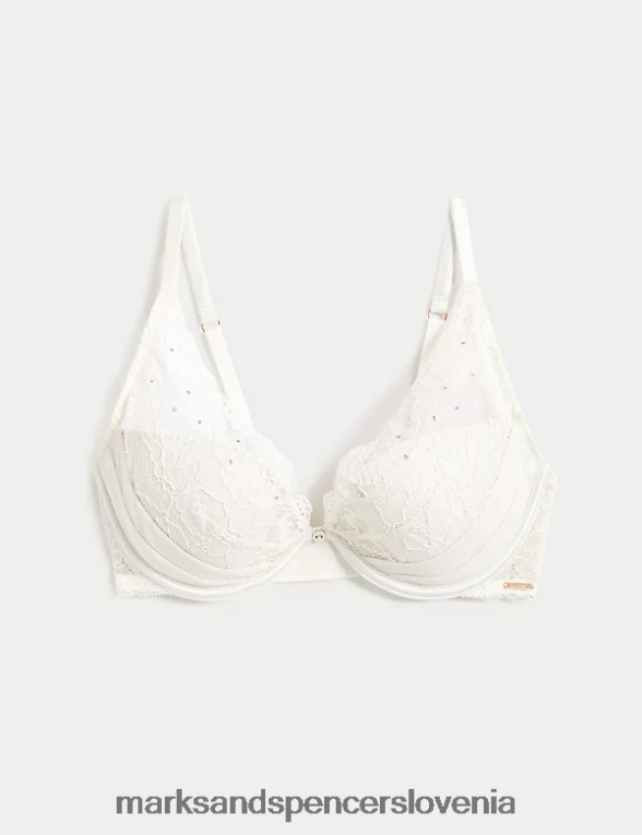aster bleščeč čipkast nedrček z žico slonovina Marks & Spencer oblačila uniseks 6T8F6X3836