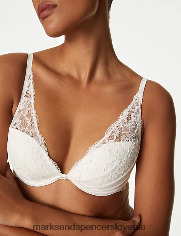 aster bleščeč čipkast nedrček z žico slonovina Marks & Spencer oblačila uniseks 6T8F6X3836