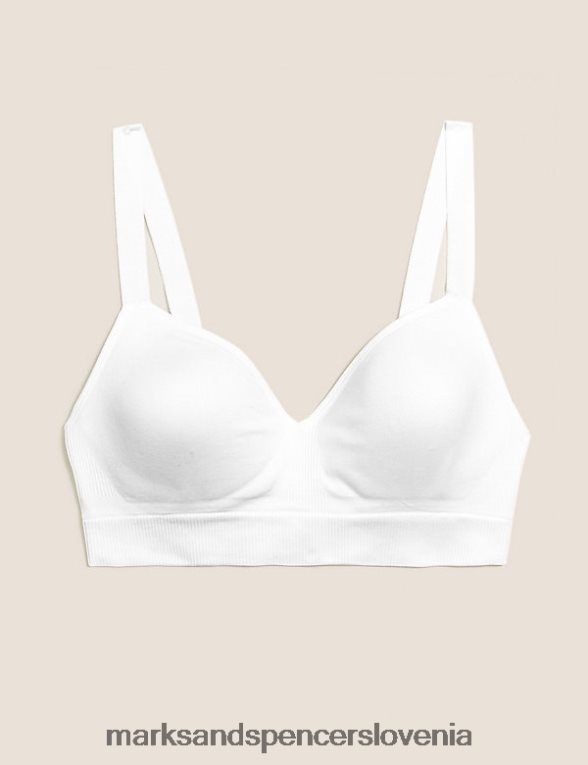 brezšivni brezšivni kratki top bela Marks & Spencer oblačila uniseks 6T8F6X4614