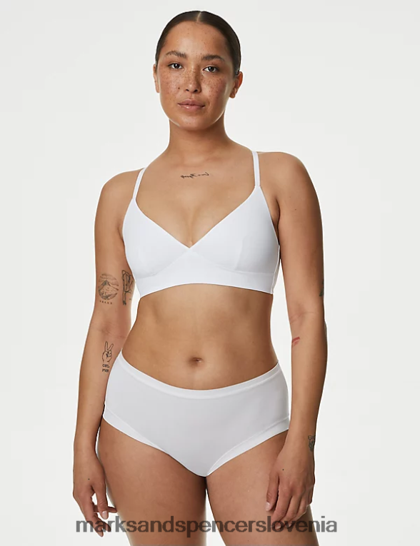 flexifit brezžična majica bela Marks & Spencer oblačila uniseks 6T8F6X4034