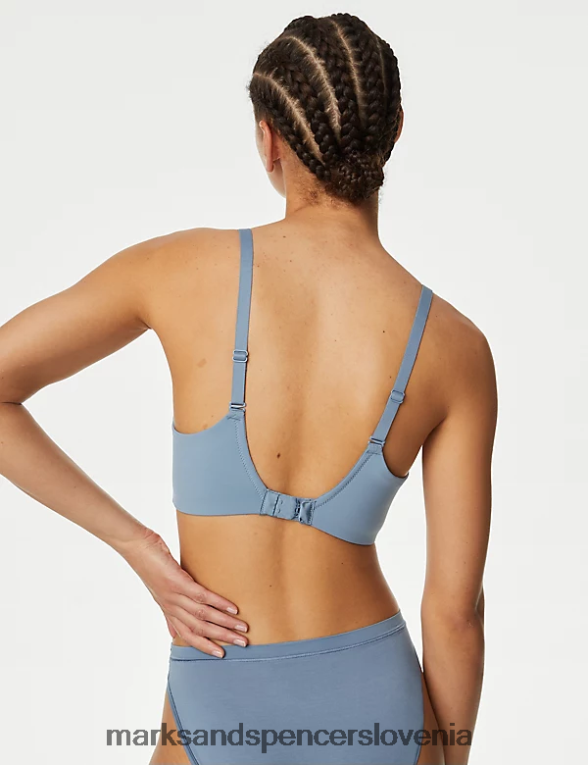 flexifit nedrček s polnimi košaricami sivo modra Marks & Spencer oblačila uniseks 6T8F6X4141