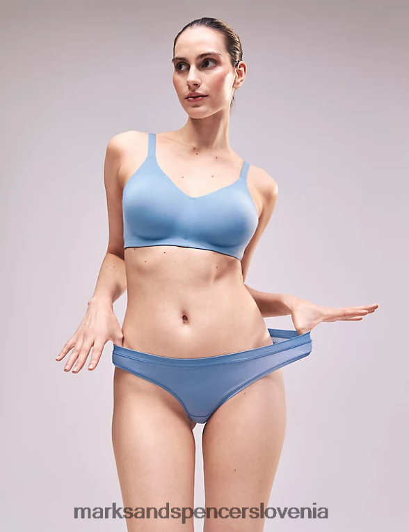 flexifit nedrček s polnimi košaricami sivo modra Marks & Spencer oblačila uniseks 6T8F6X4141