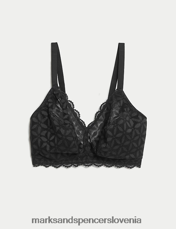 čipkast nepodložen bralette Črna Marks & Spencer oblačila uniseks 6T8F6X3787
