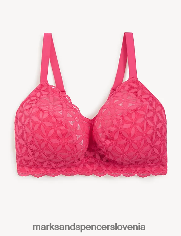 čipkast nepodložen bralette svetlo roza Marks & Spencer oblačila uniseks 6T8F6X4125