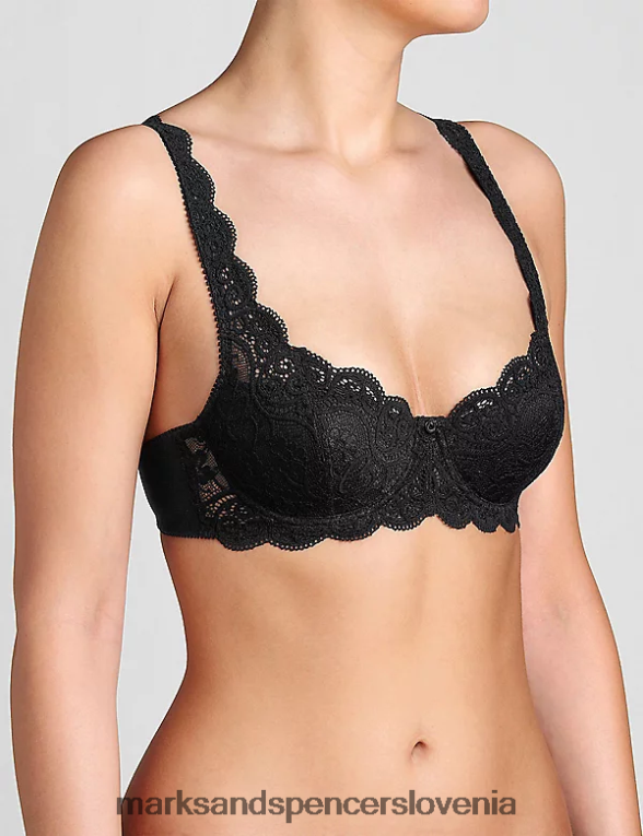 čipkasti balkonski nedrček amourette 300 Črna Marks & Spencer oblačila uniseks 6T8F6X4732