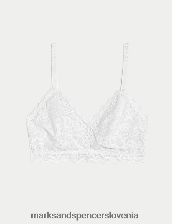 čipkasti brezžični bralette bela Marks & Spencer oblačila uniseks 6T8F6X3778
