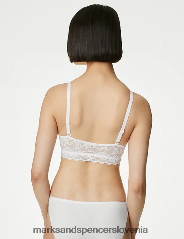čipkasti brezžični bralette bela Marks & Spencer oblačila uniseks 6T8F6X3778