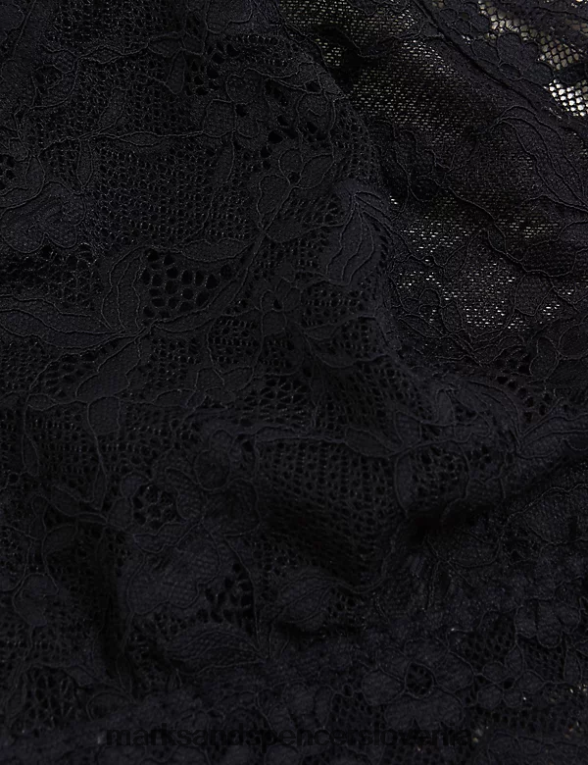 čipkasti brezžični bralette Črna Marks & Spencer oblačila uniseks 6T8F6X4106