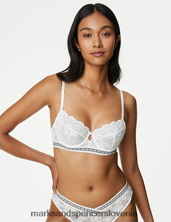 kleo čipkasti balkonski nedrček bela Marks & Spencer oblačila uniseks 6T8F6X4195