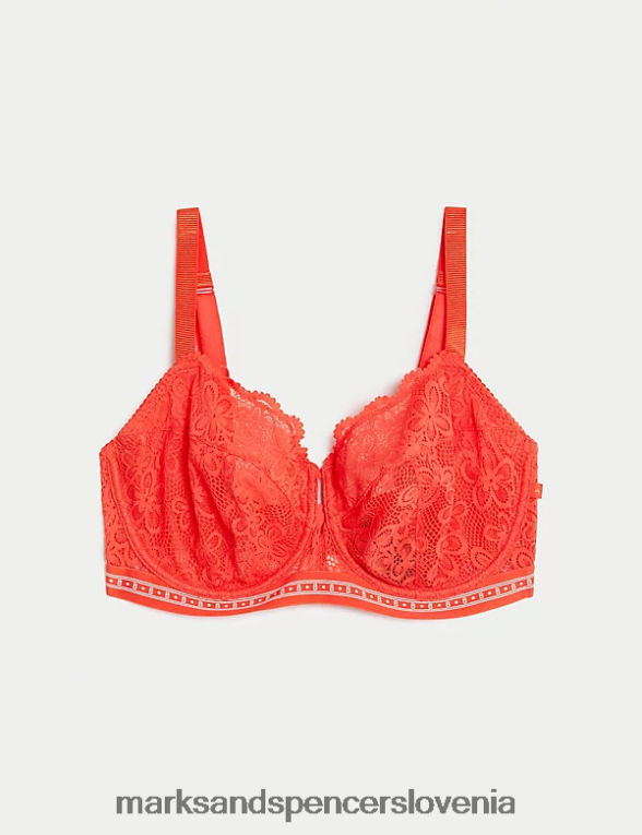 kleo čipkasti balkonski nedrček svetlo oranžna Marks & Spencer oblačila uniseks 6T8F6X4197