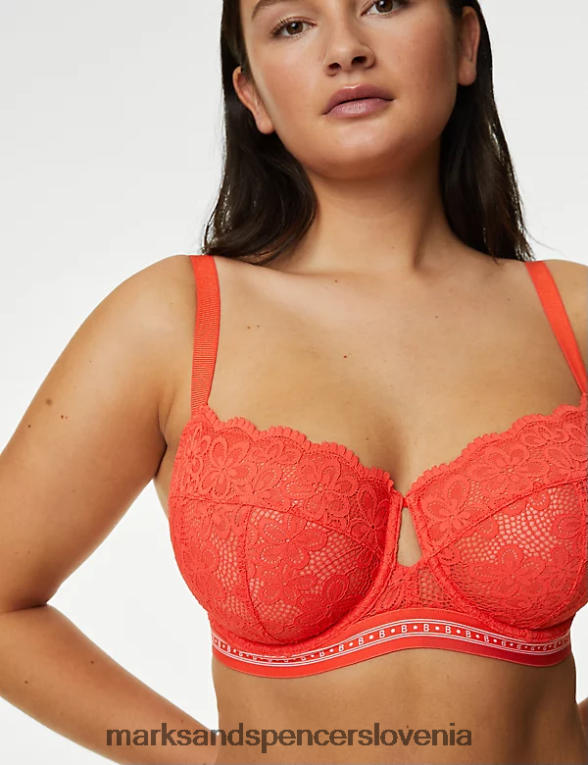 kleo čipkasti balkonski nedrček svetlo oranžna Marks & Spencer oblačila uniseks 6T8F6X4197