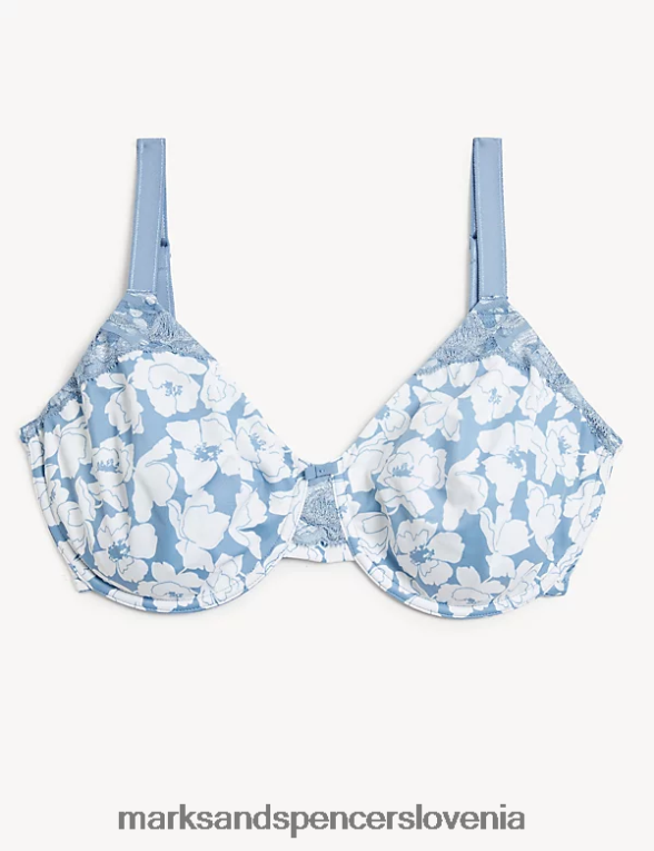modrček s pomanjšanimi košaricami Wild blooms modra mešanica Marks & Spencer oblačila uniseks 6T8F6X4616