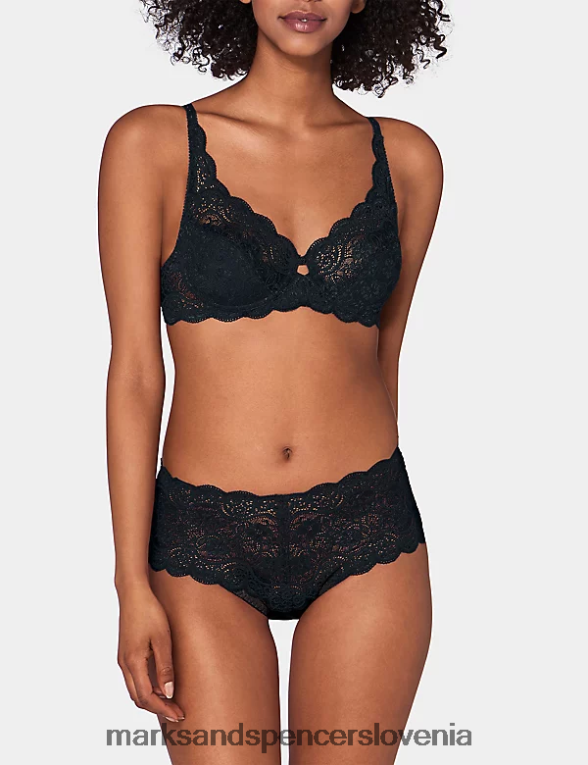 nedrček amourette 300 s čipkami in polnimi košaricami Črna Marks & Spencer oblačila uniseks 6T8F6X4648