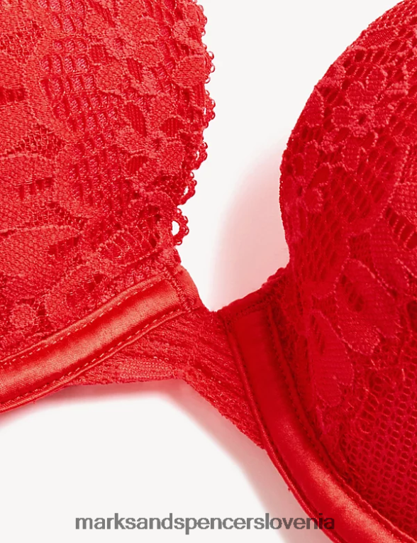 nedrček linea s čipko in žico rdeča Marks & Spencer oblačila uniseks 6T8F6X4495