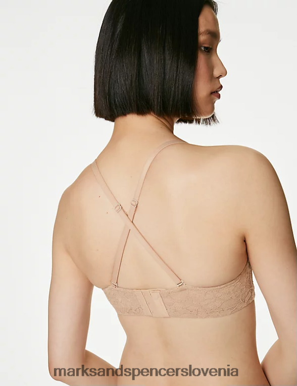nedrček s čipkastim trakom rožnati kremen Marks & Spencer oblačila uniseks 6T8F6X4189