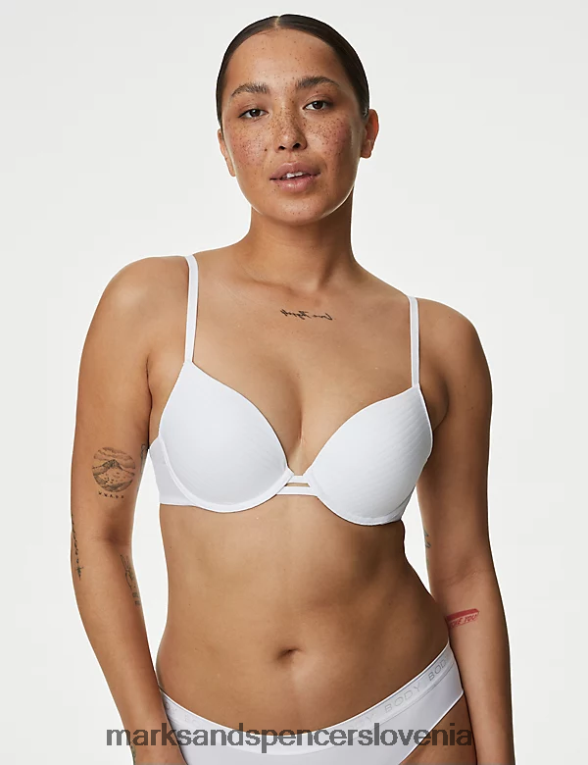 nedrček z žico push-up bela Marks & Spencer oblačila uniseks 6T8F6X4412