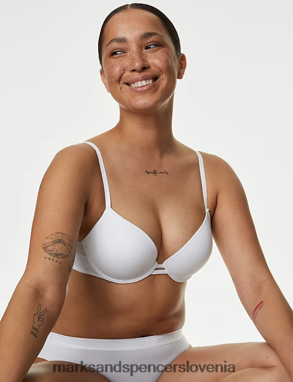 nedrček z žico push-up bela Marks & Spencer oblačila uniseks 6T8F6X4412