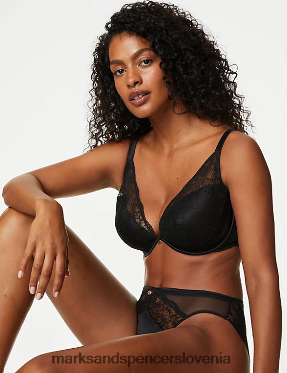 svilen beau nedrček z žico Črna Marks & Spencer oblačila uniseks 6T8F6X4318