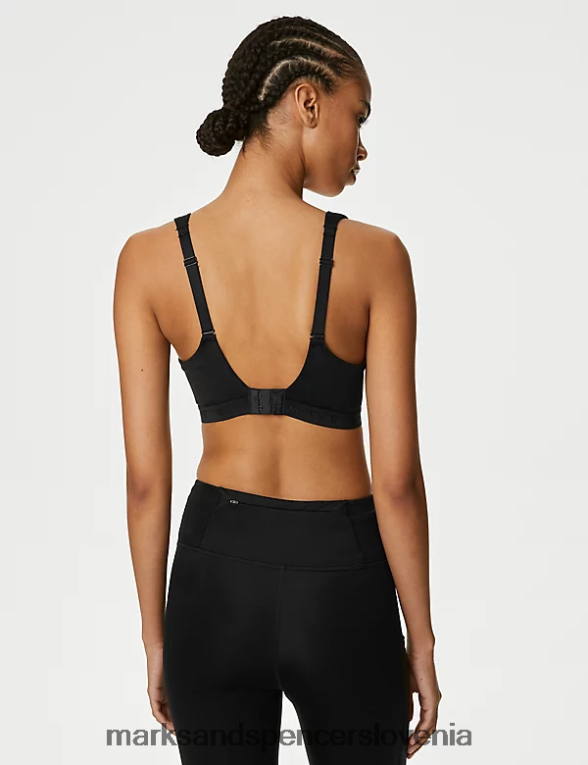 ultimate support žičnat športni nedrček s kratkimi rokavi Črna Marks & Spencer oblačila uniseks 6T8F6X4175