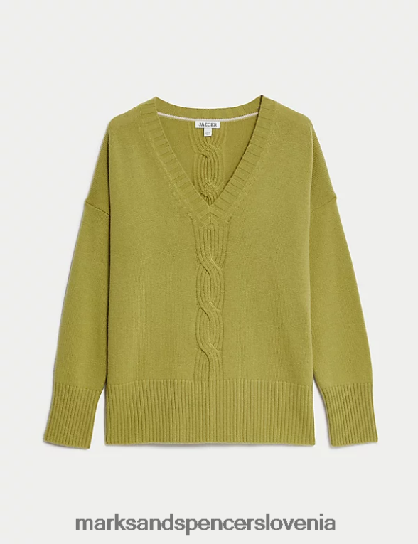 volnen pleten pulover s kašmirjem apno Marks & Spencer oblačila uniseks 6T8F6X1080