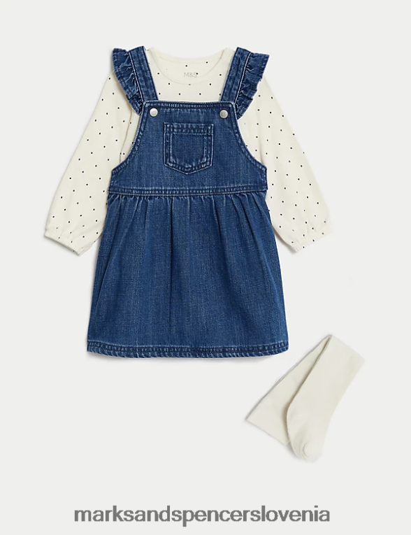3-delna bombažna obleka na pike denim Marks & Spencer oblačila uniseks 6T8F6X7708