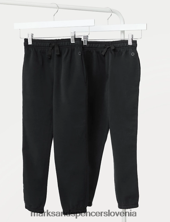 2pk običajne šolske joggerje Črna Marks & Spencer oblačila uniseks 6T8F6X3295