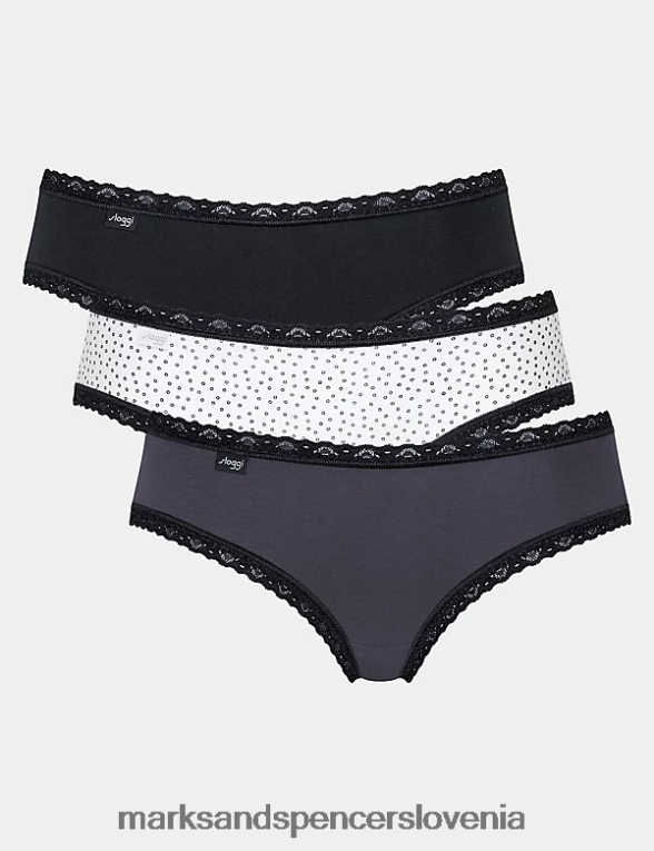 3pk 24/7 vikend nizke hlačke Črna Marks & Spencer oblačila uniseks 6T8F6X4274
