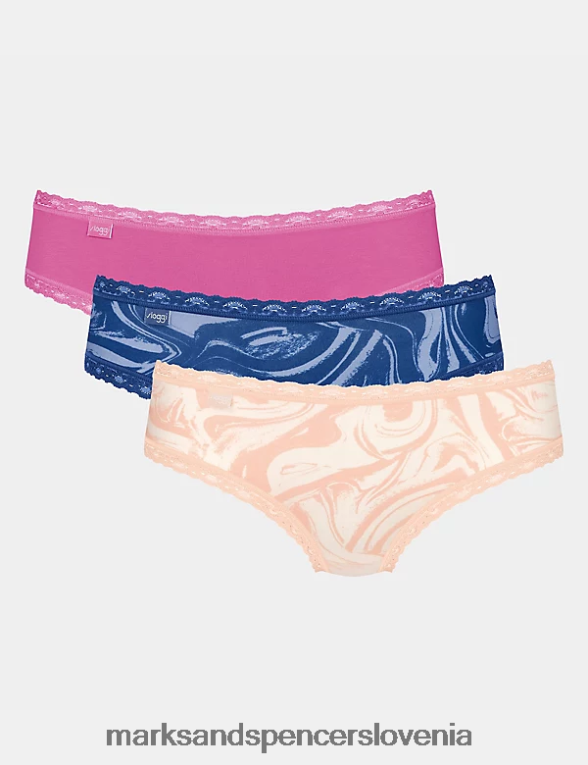 3pk 24/7 vikend nizke hlačke vijolična mešanica Marks & Spencer oblačila uniseks 6T8F6X4662