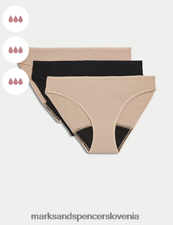 3pk bikini hlačke z močno vpojnostjo rožnati kremen Marks & Spencer oblačila uniseks 6T8F6X4432