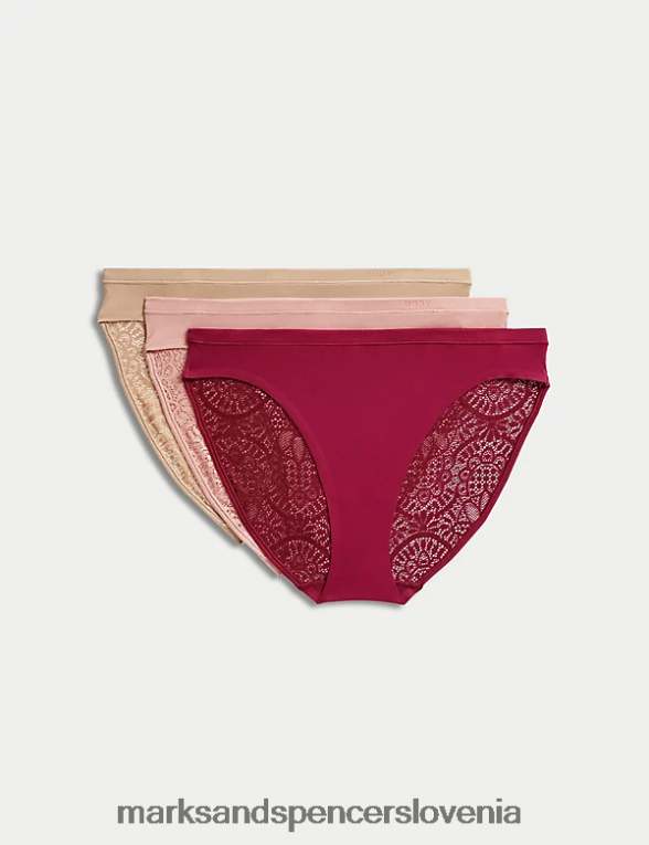 3pk body soft hlačke z visokimi nogavicami temna malina Marks & Spencer oblačila uniseks 6T8F6X4373