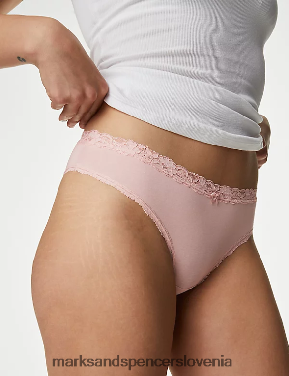 3pk bombažne brazilske hlačke nežno roza Marks & Spencer oblačila uniseks 6T8F6X4065